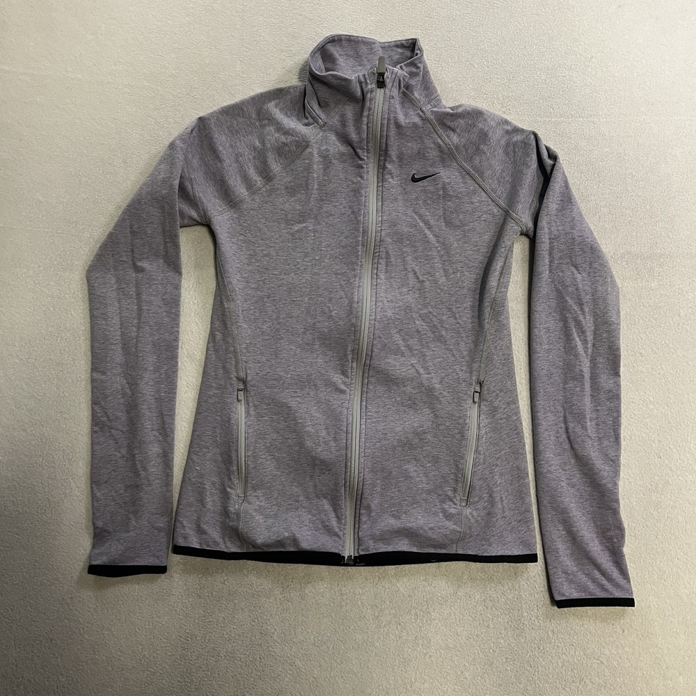 Nike Dri-FIT Full-Zip Light Jacket Women's Size Medium Purple Workout 904302-063